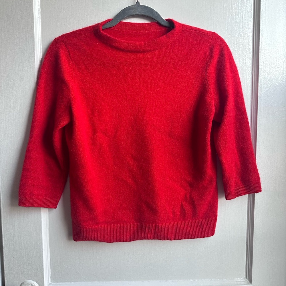 100% Cashmere Talbots Red Women's Sweater